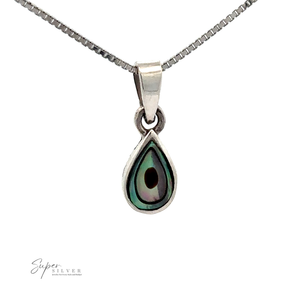 
                  
                    A Tiny Inlay Teardrop Pendant featuring a green and black eye-like design. The chain has a simple, clean pattern, making it perfect for minimal jewelry enthusiasts.
                  
                