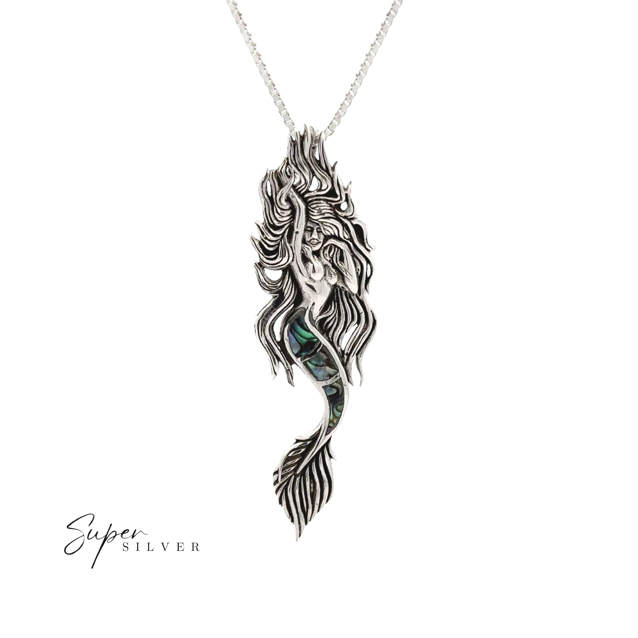 Inlay Mermaid Pendant