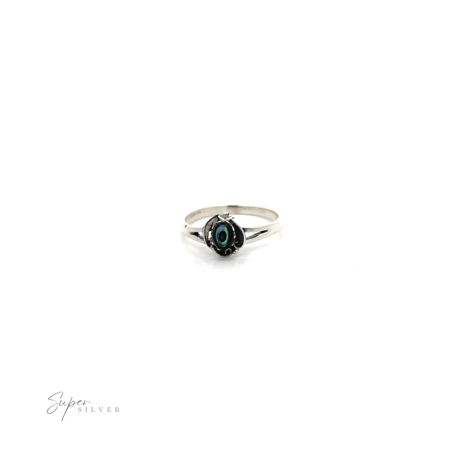 
                  
                    A sterling silver ring with a Stone Oval Ring With Delicate Detailing.
                  
                