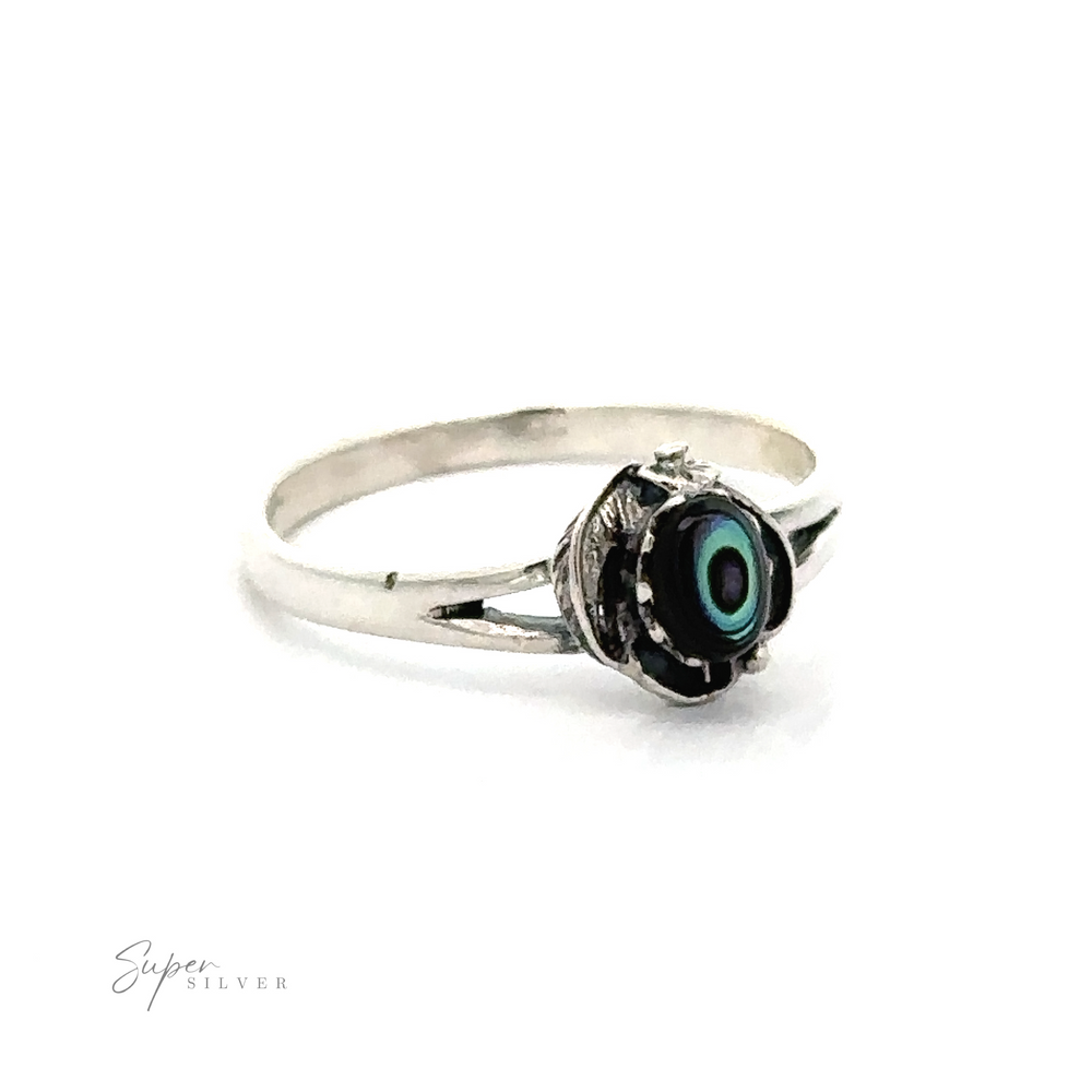 
                  
                    A Stone Oval Ring With Delicate Detailing with an evil eye on it.
                  
                