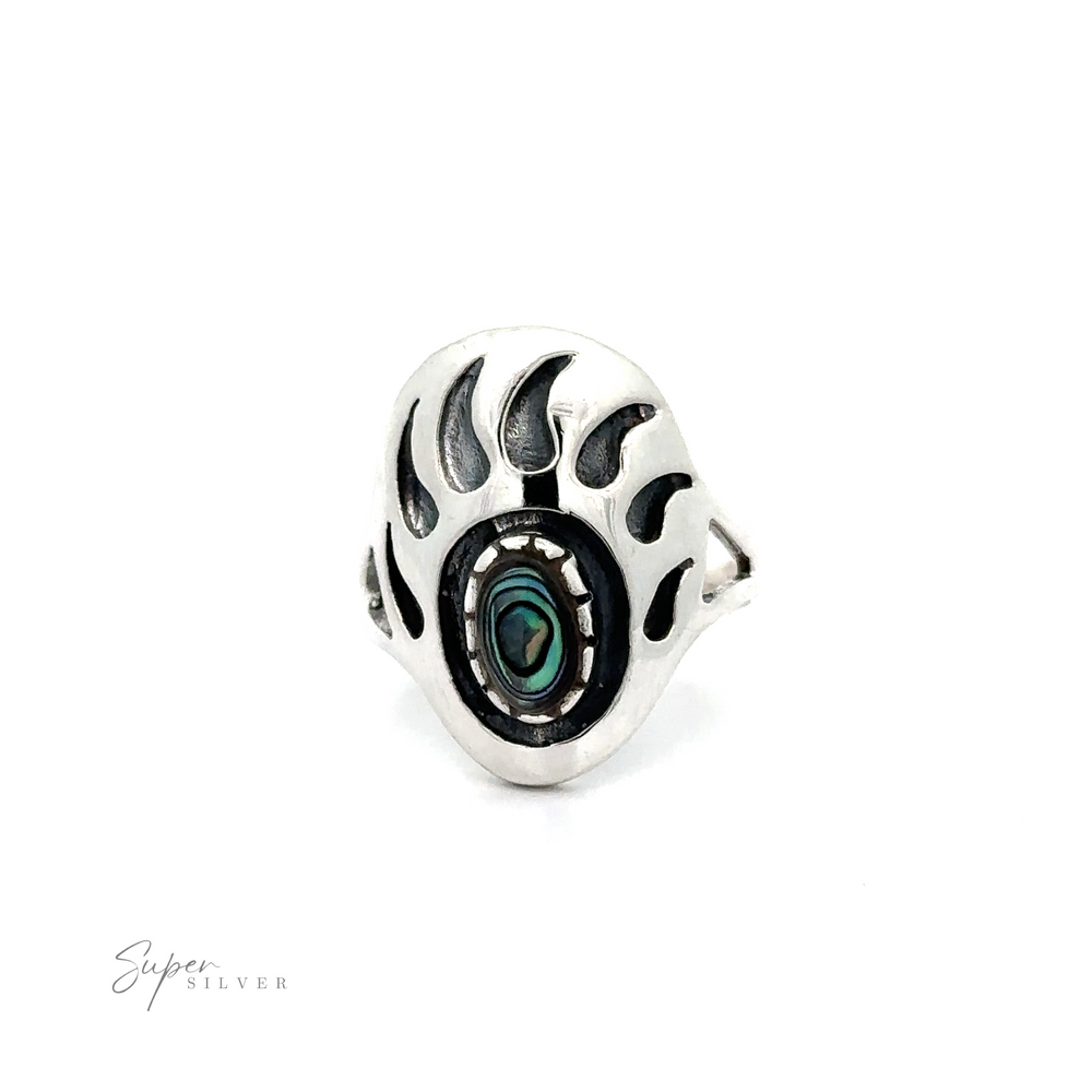 
                  
                    A Stone Bear Paw Ring featuring an abalone shell with a touch of wild flair.
                  
                