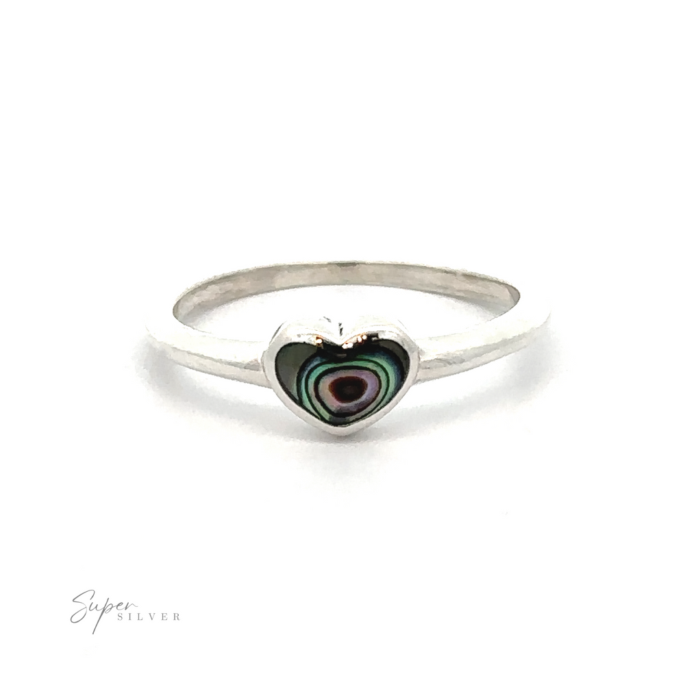 
                  
                    A sterling silver Stone Wire Heart Ring.
                  
                