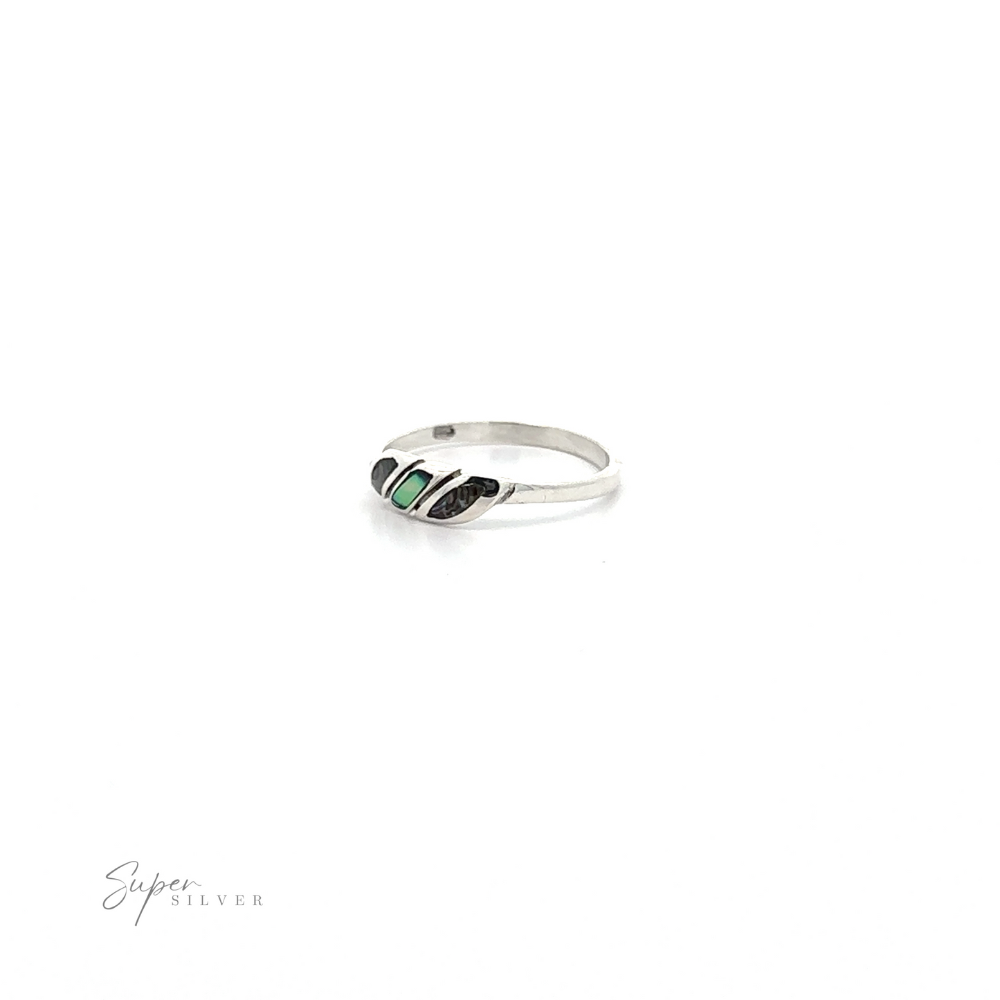 
                  
                    A minimalist marvel, the Dainty Inlay Stone Twist Ring displayed against a white background.
                  
                