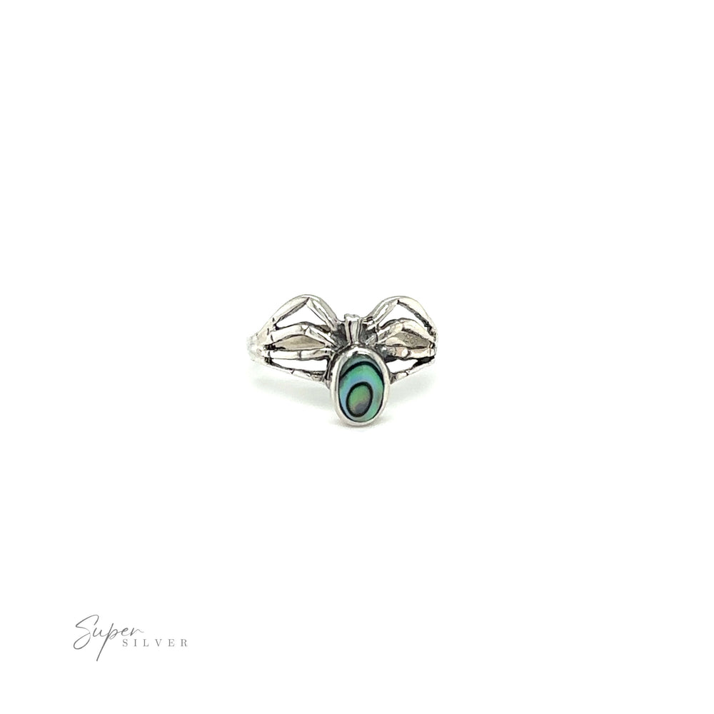
                  
                    A mystical Inlay Stone Spider Ring by Super Silver, adorned with a spider design.
                  
                
