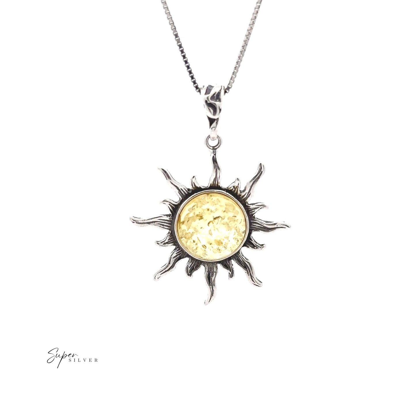 
                  
                    Pendentif Soleil Ambre Radiant
                  
                