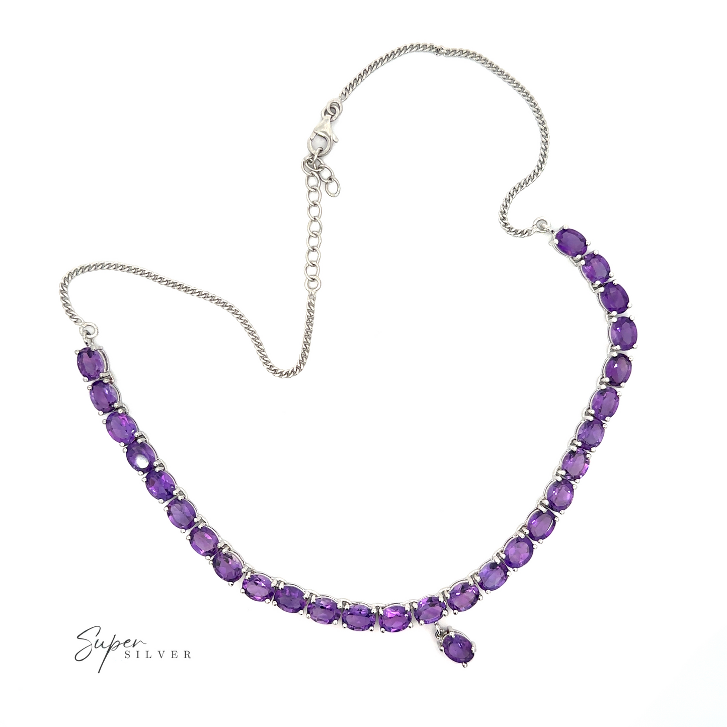 
                  
                    An Elegant Faceted Gemstone Jewelry Set with a silver chain showcases the sophistication of gemstones.
                  
                