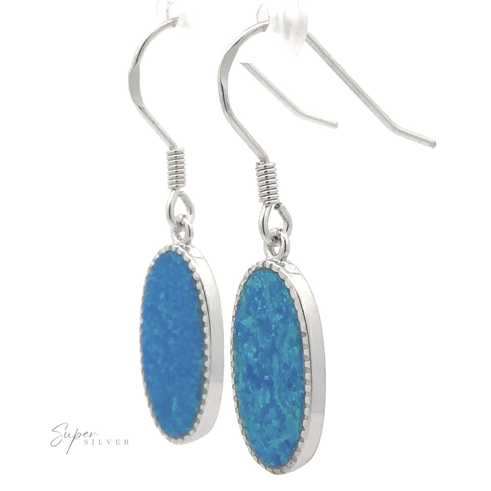 
                  
                    AA (EMMA T 7/27 FAIT) Boucles d'oreilles pendantes ovales en opale bleue
                  
                