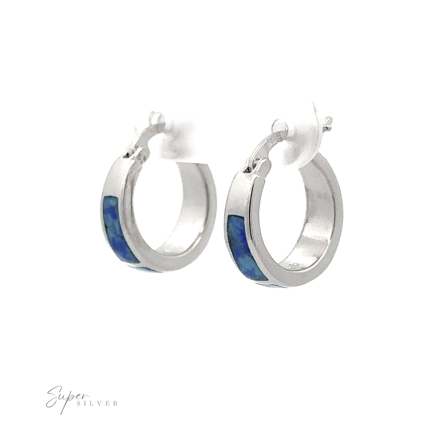 
                  
                    Blue Lab-Created Opal Huggie Hoop Earrings
                  
                