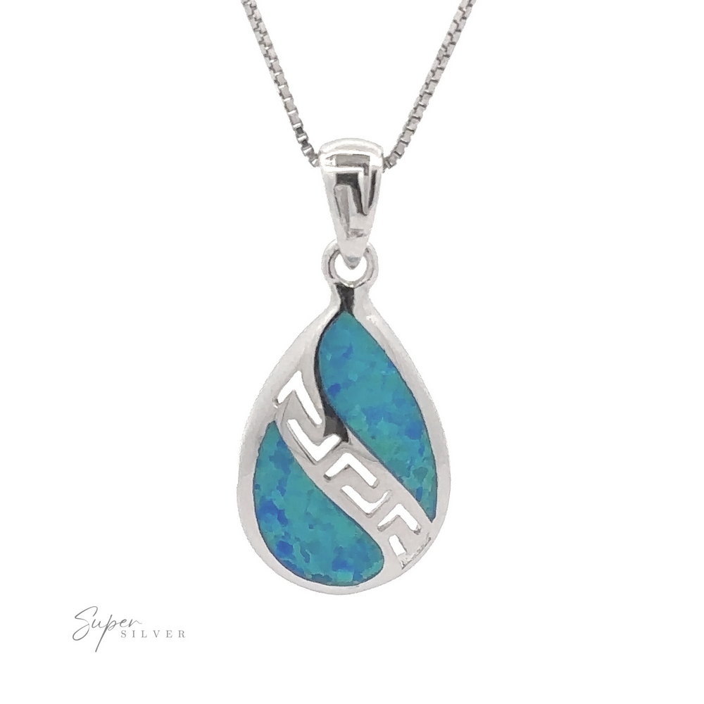 
                  
                    Teardrop Lab-Created Opal Pendant
                  
                