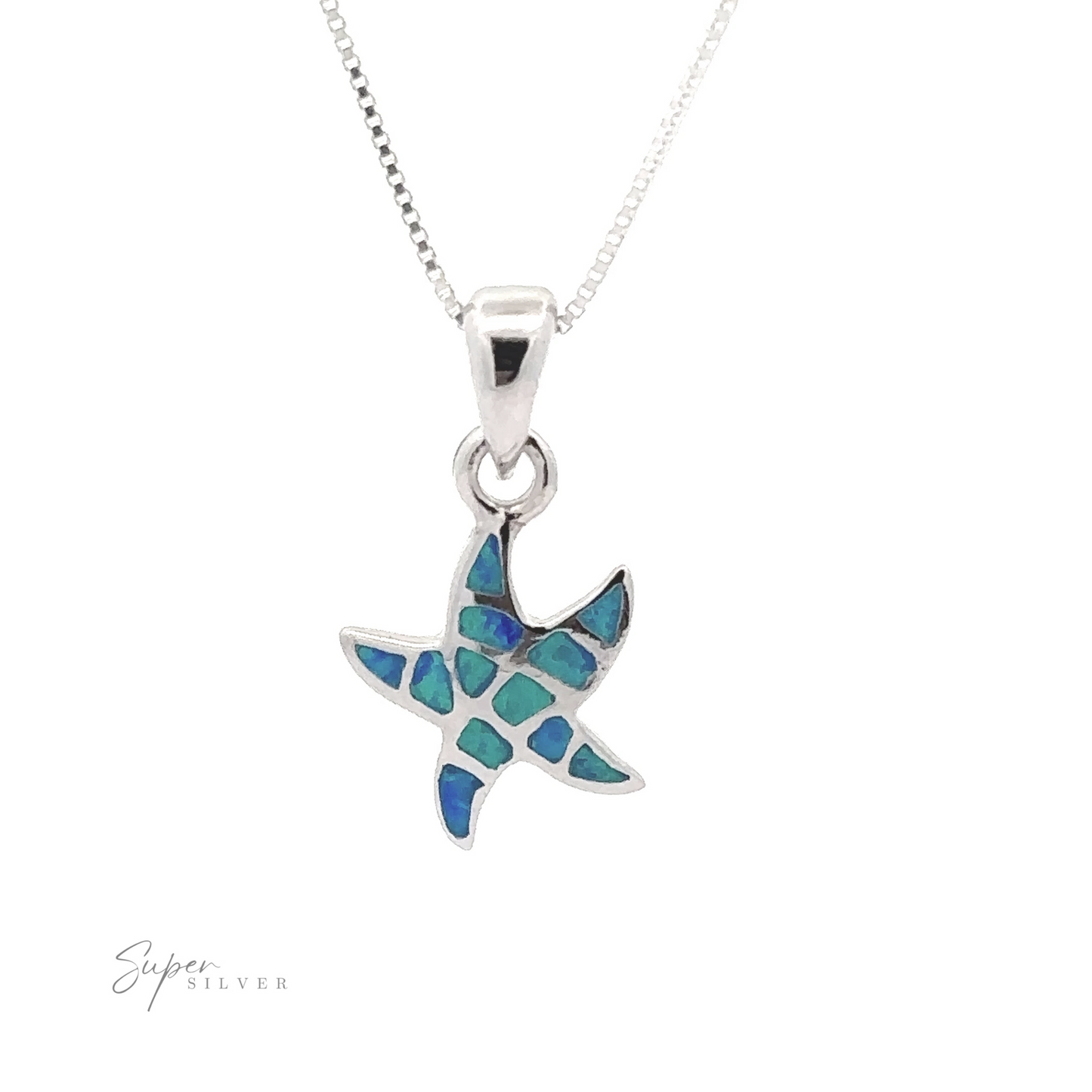 
                  
                    Small Lab-Created Opal Sea Star Pendant
                  
                