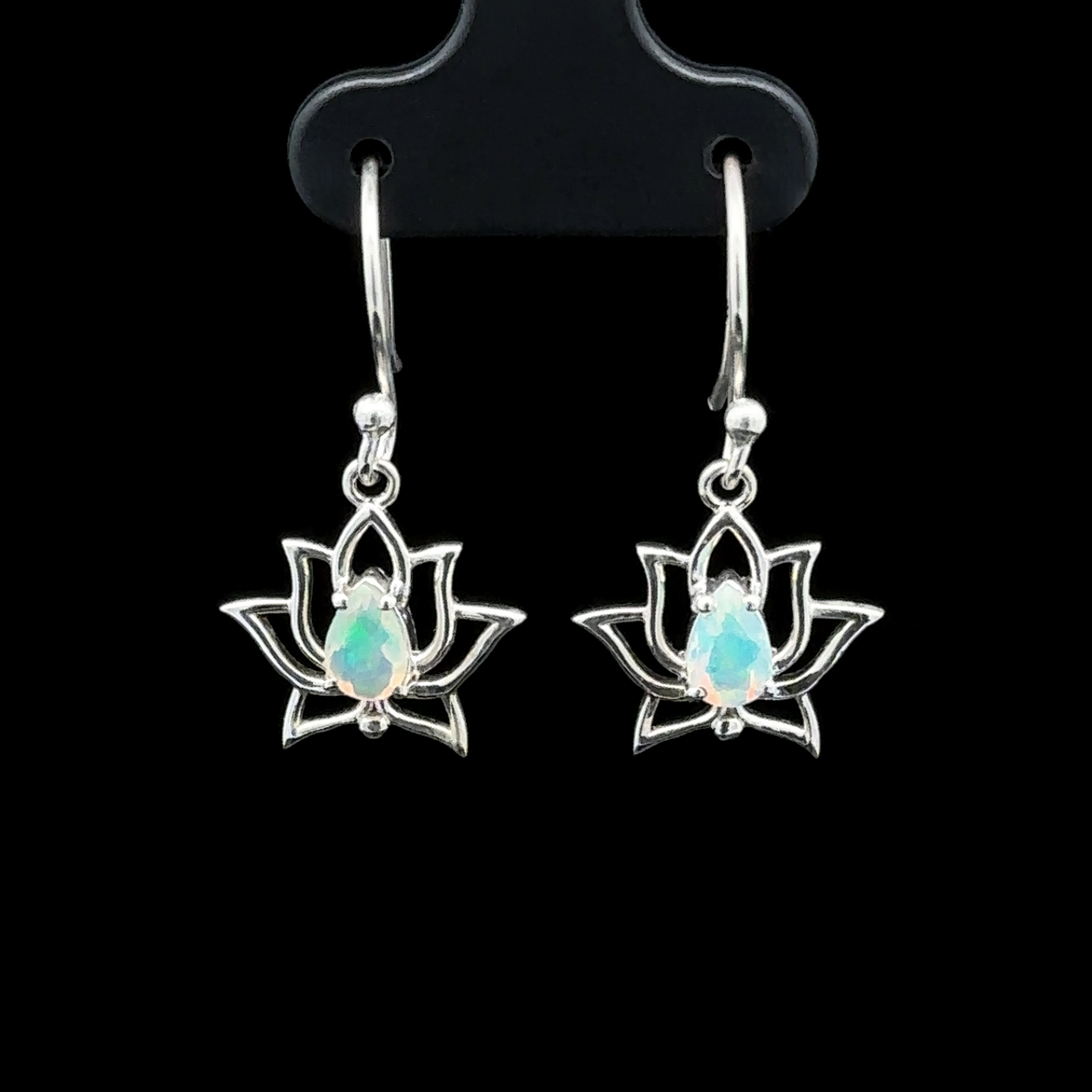 Ethiopian Opal Lotus Earrings