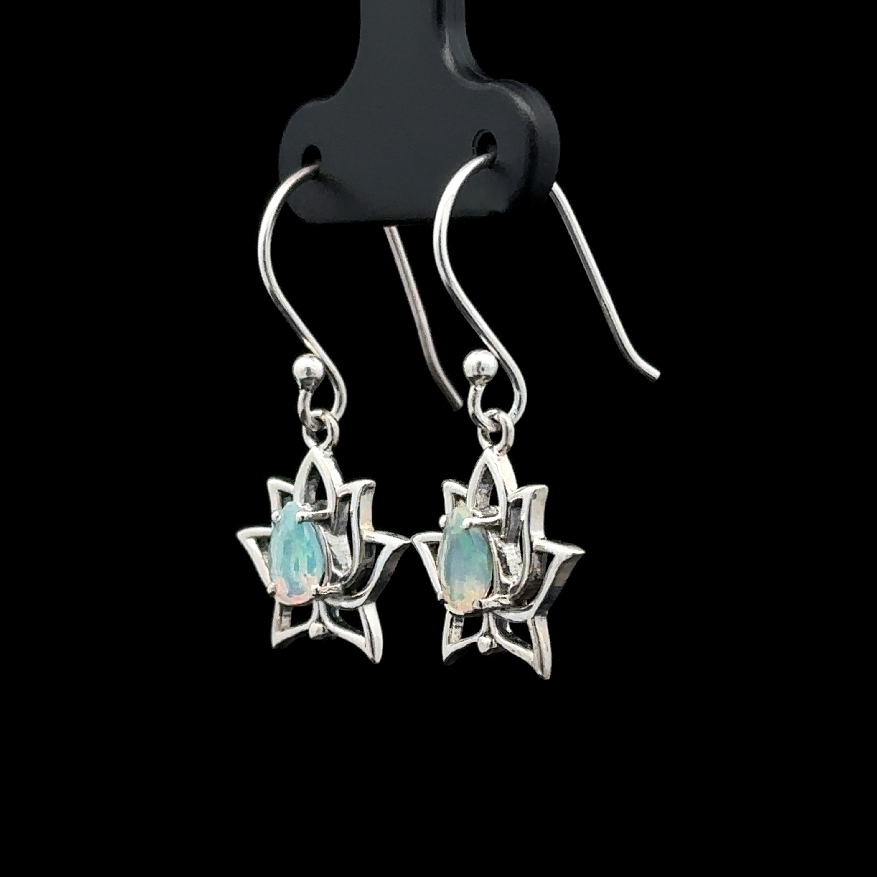Ethiopian Opal Lotus Earrings