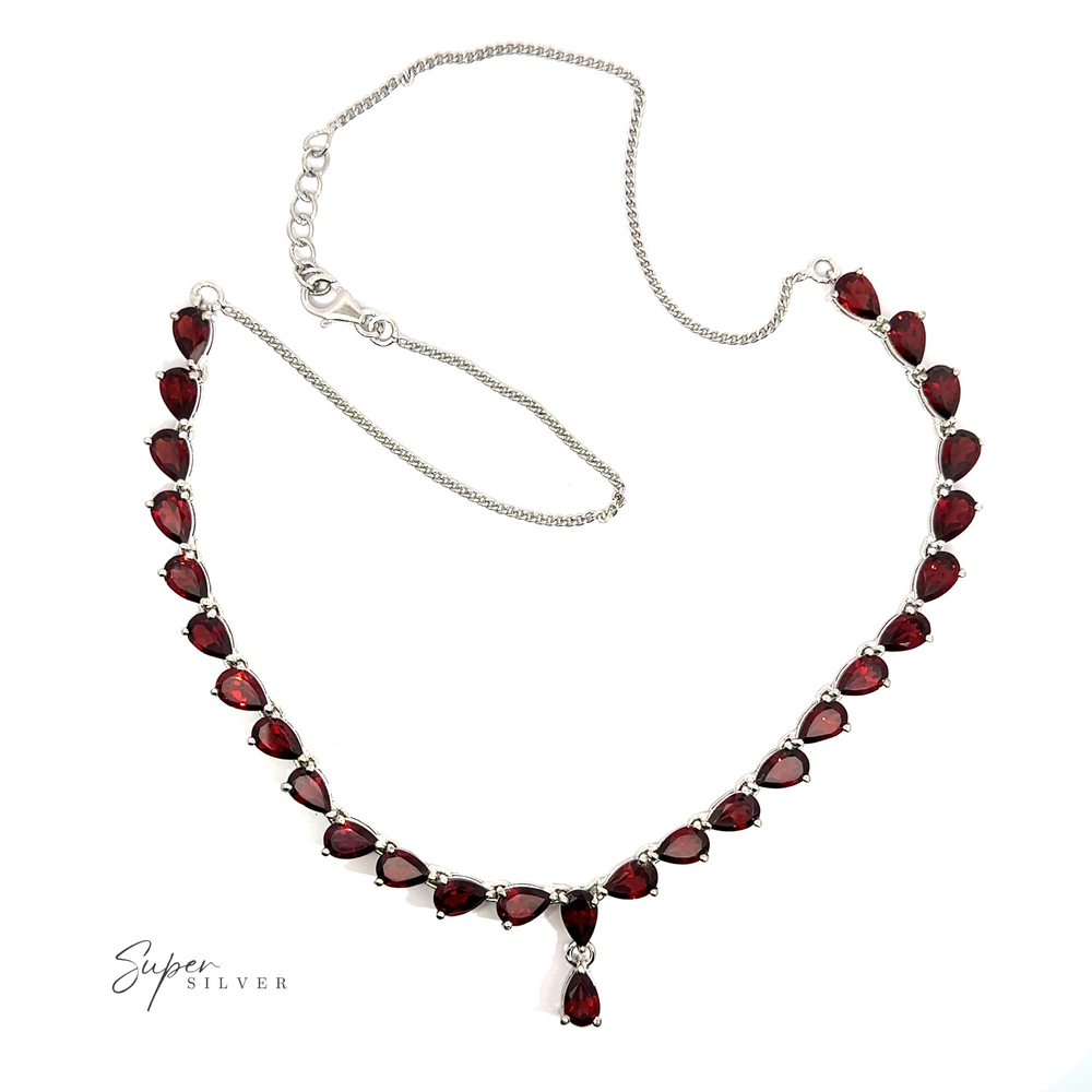 
                  
                    A timeless necklace featuring the Elegant Faceted Gemstone Jewelry Set on a white background.
                  
                