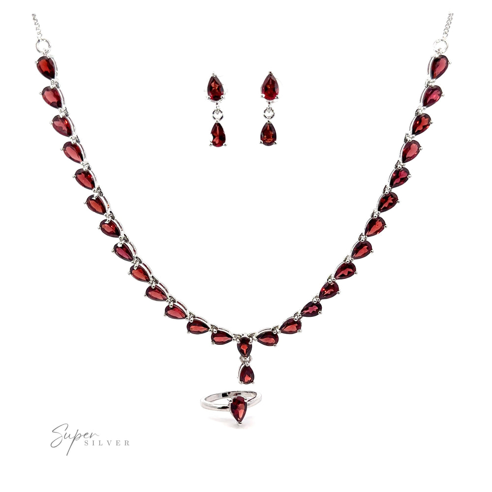 
                  
                    An Elegant Faceted Gemstone Jewelry Set.
                  
                