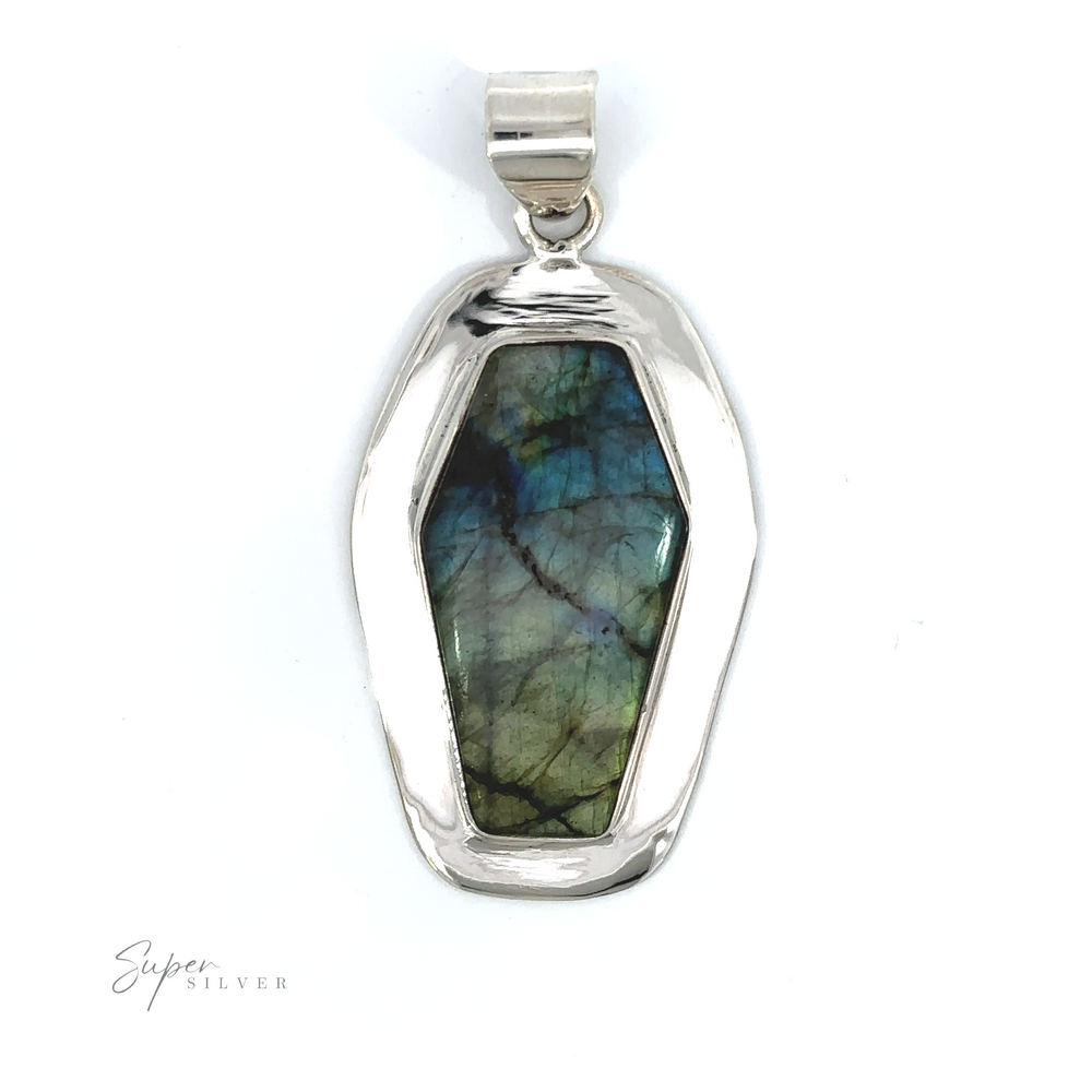 
                  
                    Labradorite Coffin Pendant in sterling silver with a touch of mystique.
                  
                