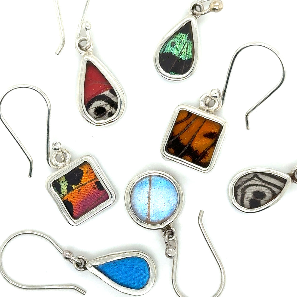 A set of Small Butterfly Wing Earrings, perfect for boho style.