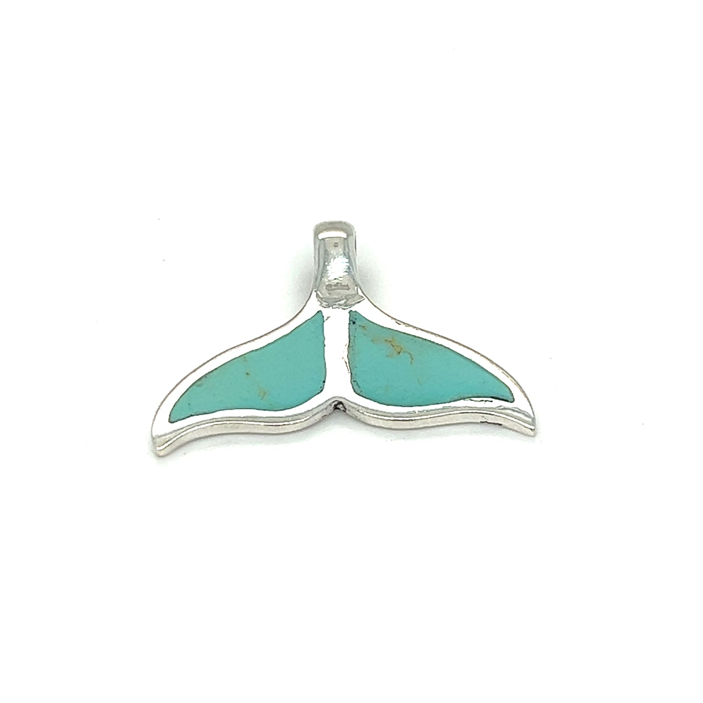 
                  
                    A Inlay Whale Tail Pendant representing ocean conservation on a white background.
                  
                