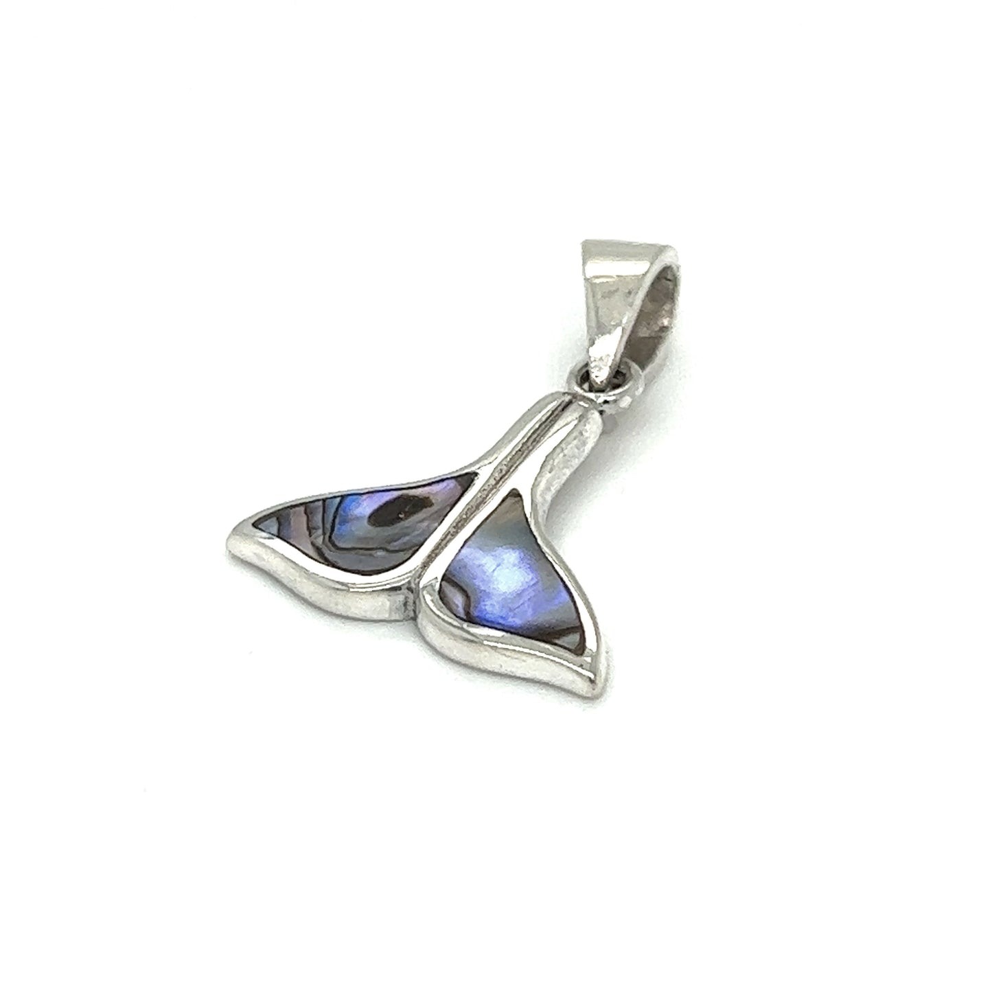 
                  
                    Ocean-inspired Simple Whale Tail Pendant with Inlay Stones from Super Silver brand.
                  
                