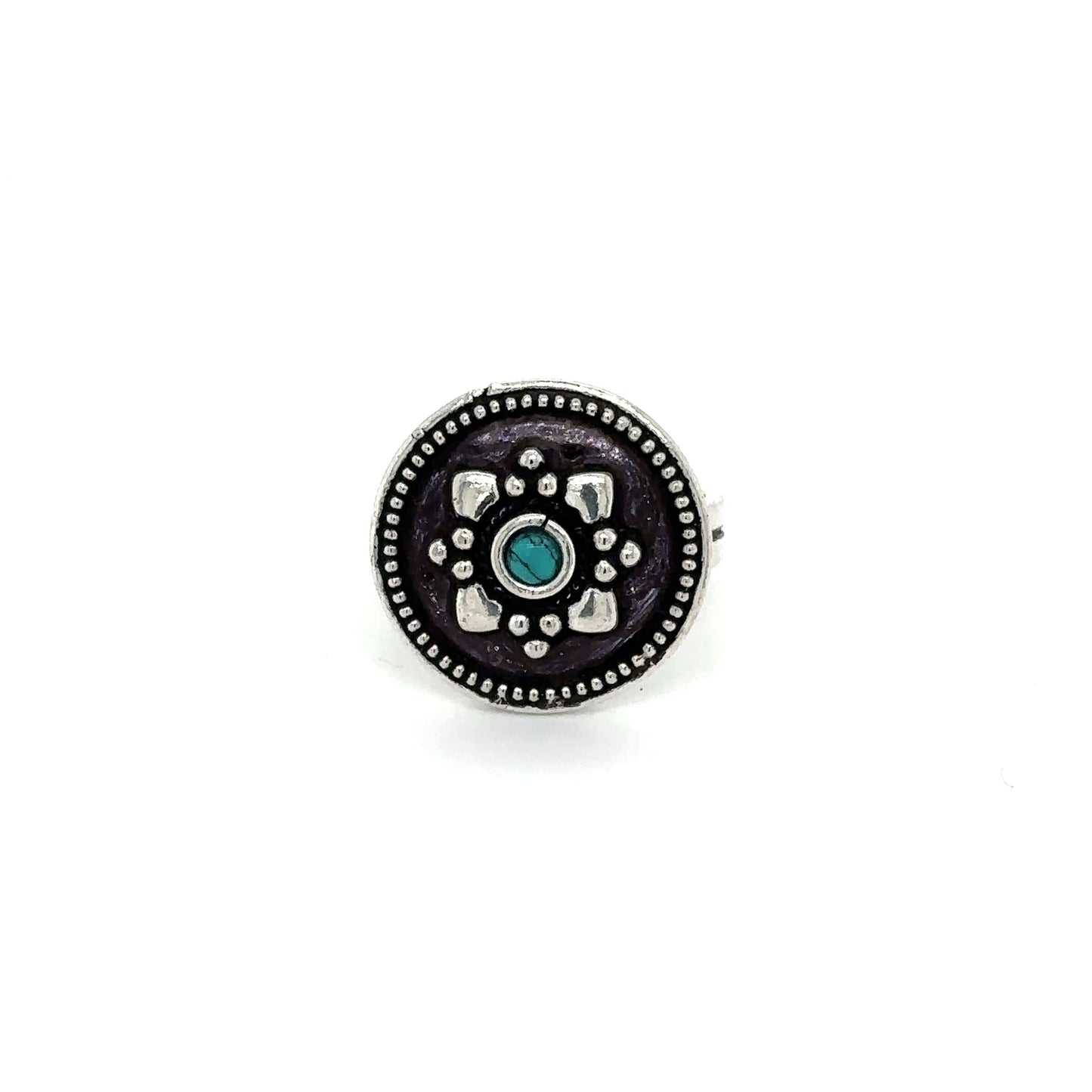 
                  
                    A stunning Tibetan-Style ring with a turquoise stone.
                  
                
