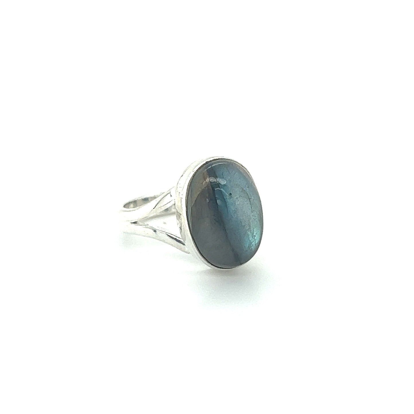 
                  
                    Oval Stone Ring in sterling silver, showcasing natural beauty.
                  
                
