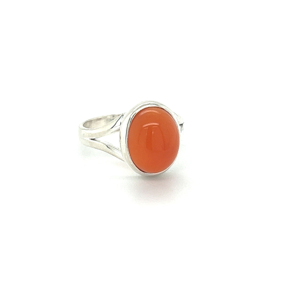 
                  
                    A boho silver ring with an Oval Stone Ring.
                  
                