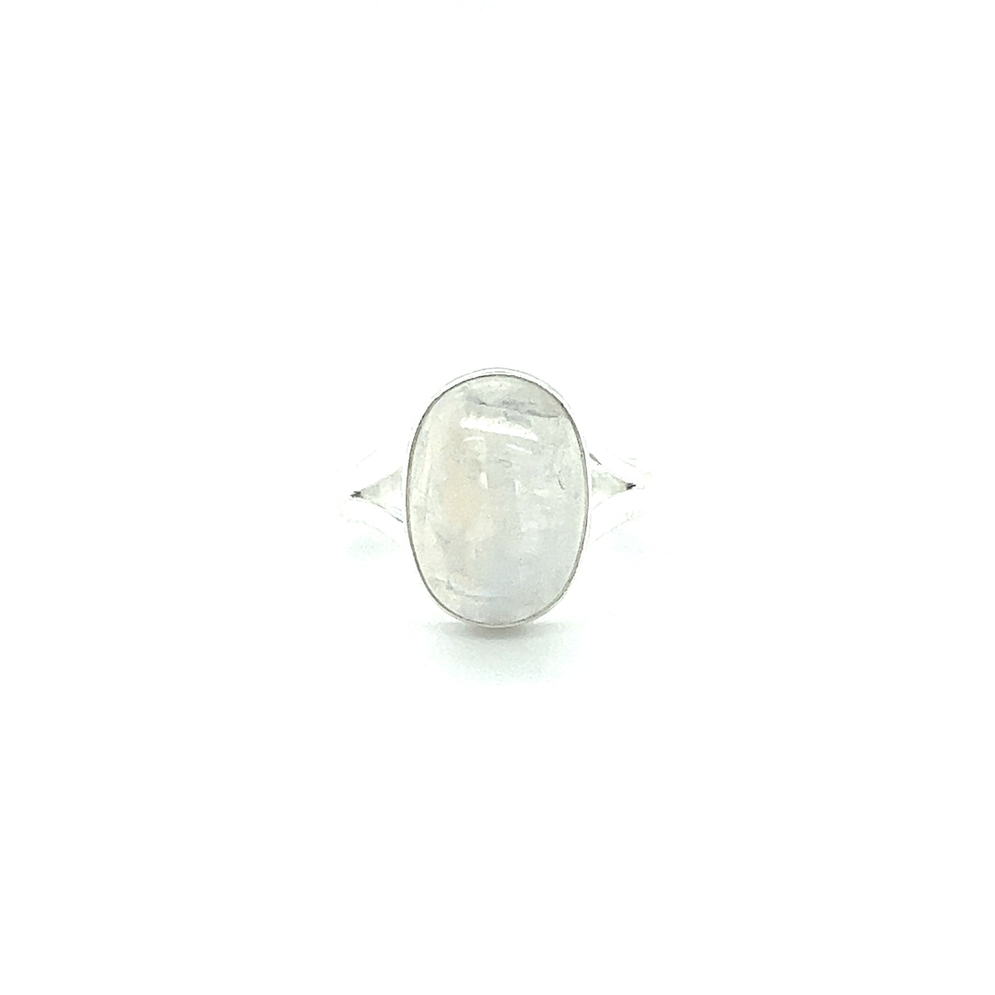 
                  
                    A Super Silver Oval Stone Ring on a white background, showcasing its natural beauty.
                  
                