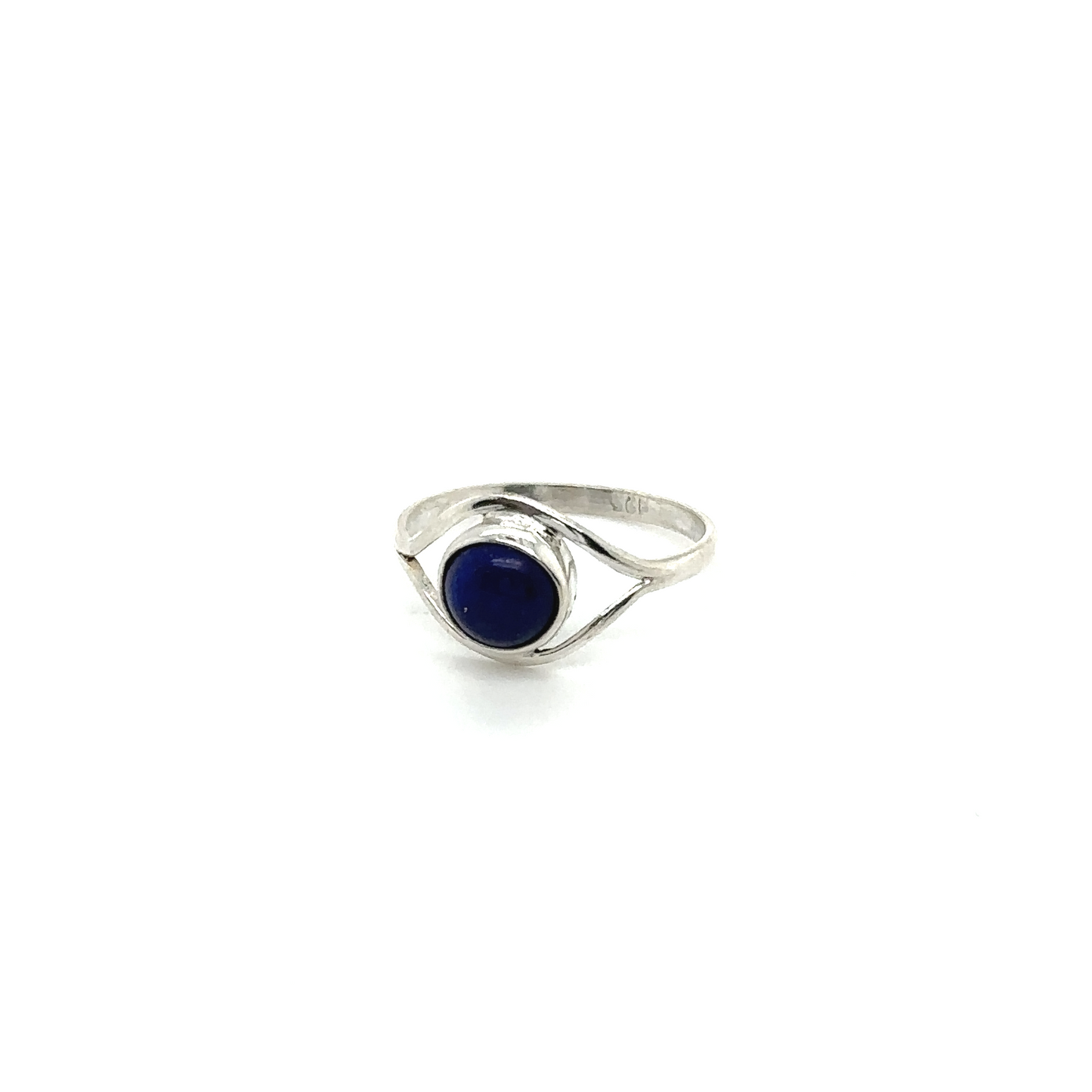 
                  
                    A contemporary sterling silver Abstract Stone Eye ring.
                  
                