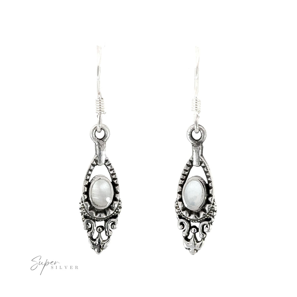 
                  
                    A pair of Delicate Victorian Stone Earrings, perfect for everyday wear.
                  
                