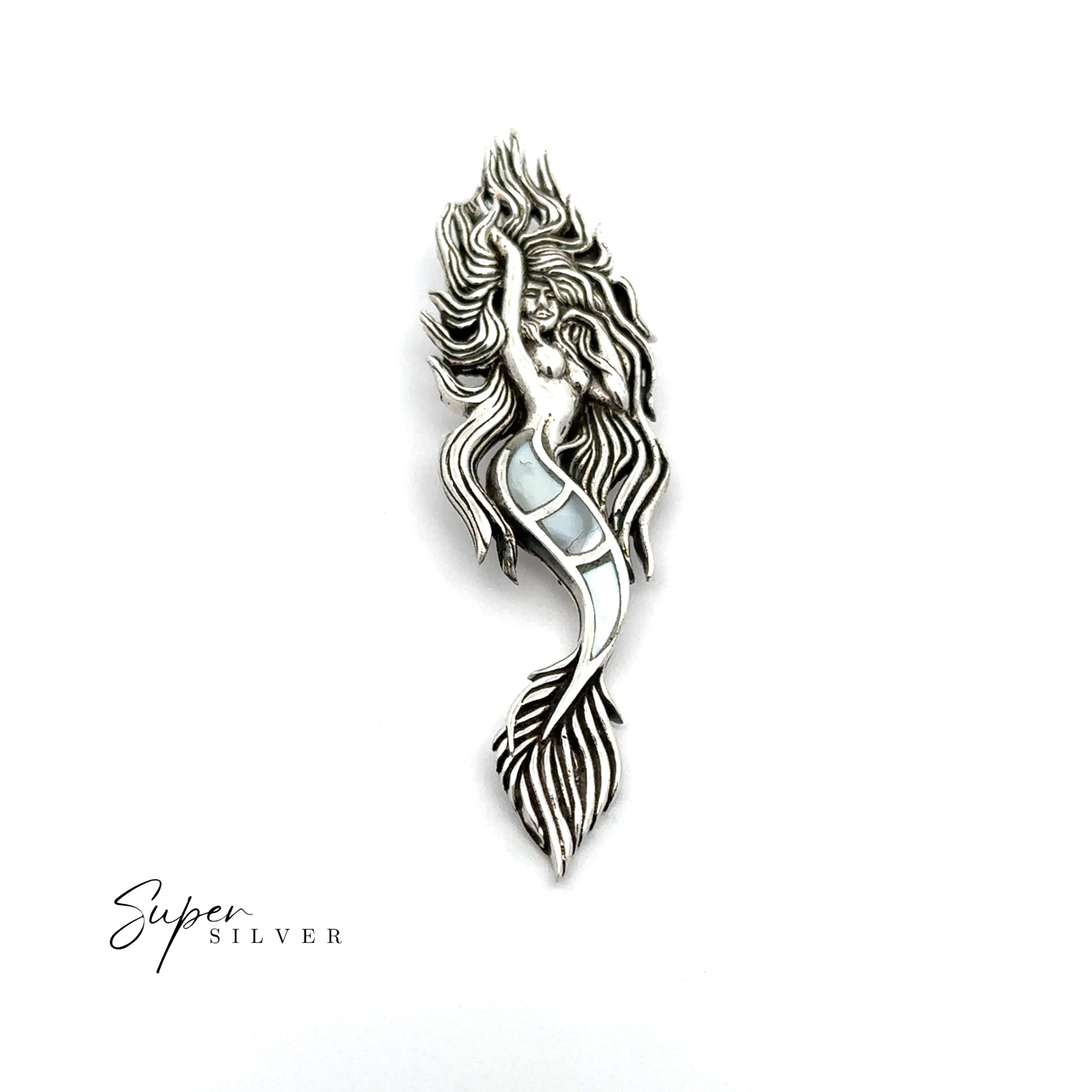 Inlay Mermaid Pendant