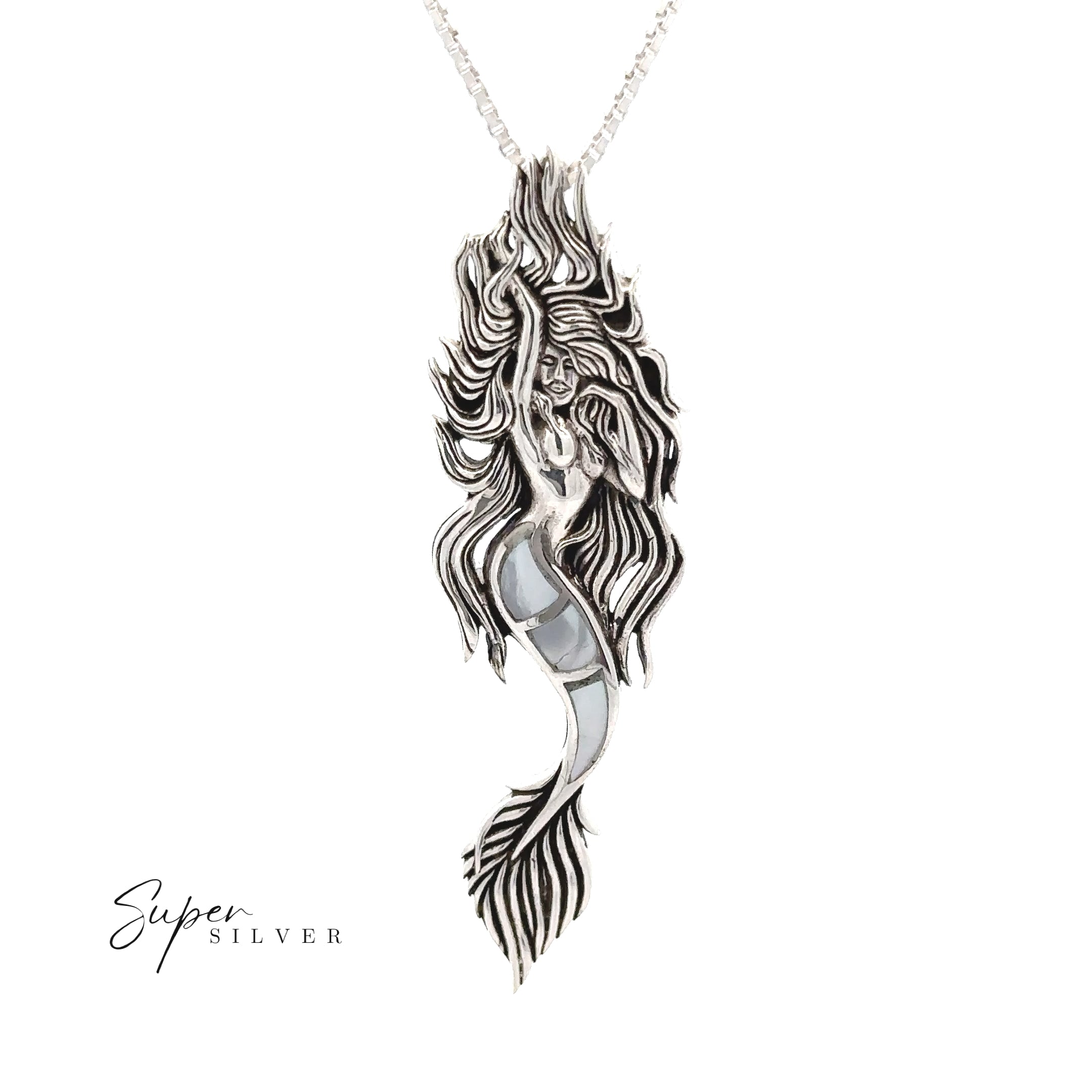 Inlay Mermaid Pendant