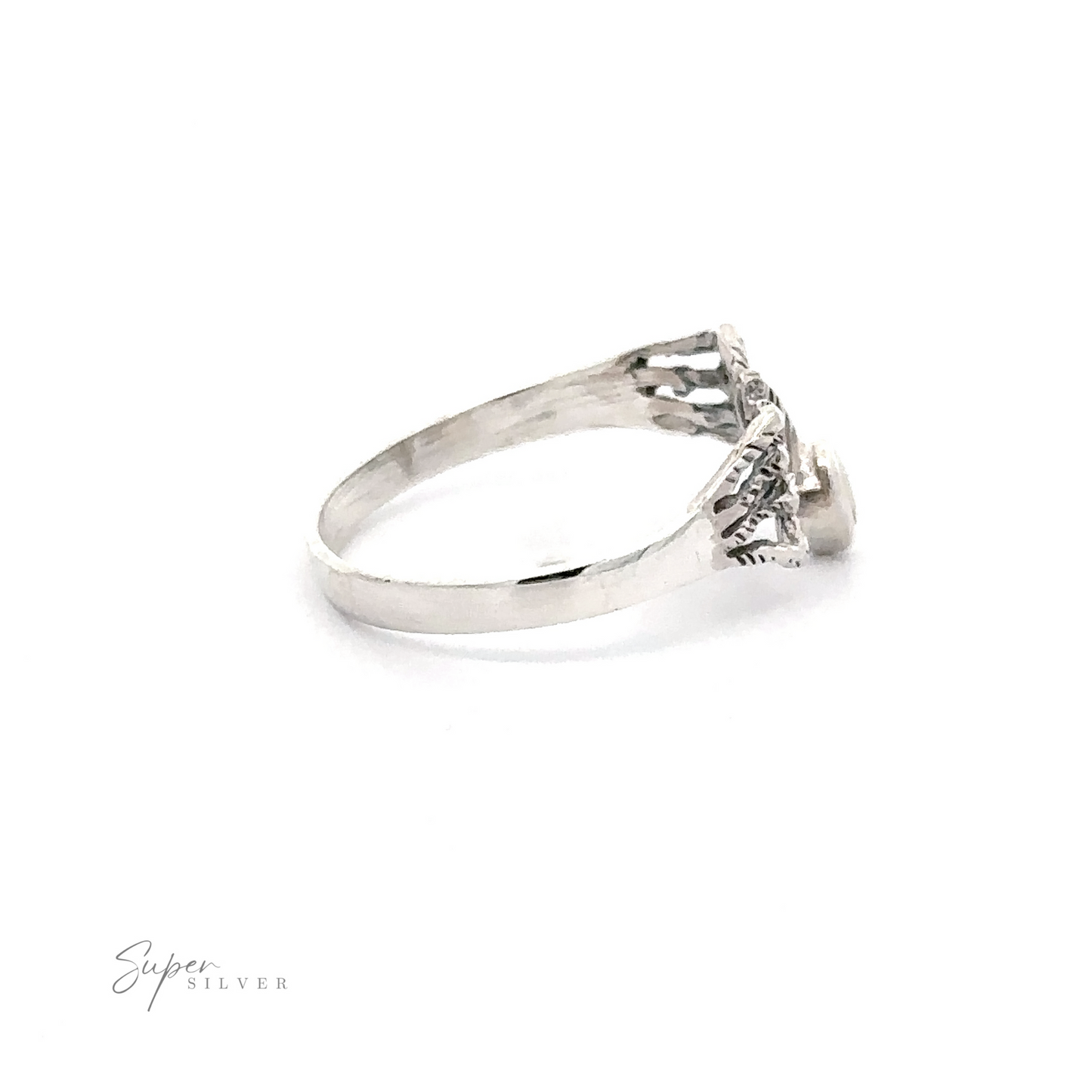 
                  
                    A Small Inlay Spider Ring with a raised, intricate setting viewed from the side, showcasing detailed craftsmanship on a plain white background. The brand "Super Silver" is visible near the bottom left corner, adding an aura of mystical jewelry.
                  
                