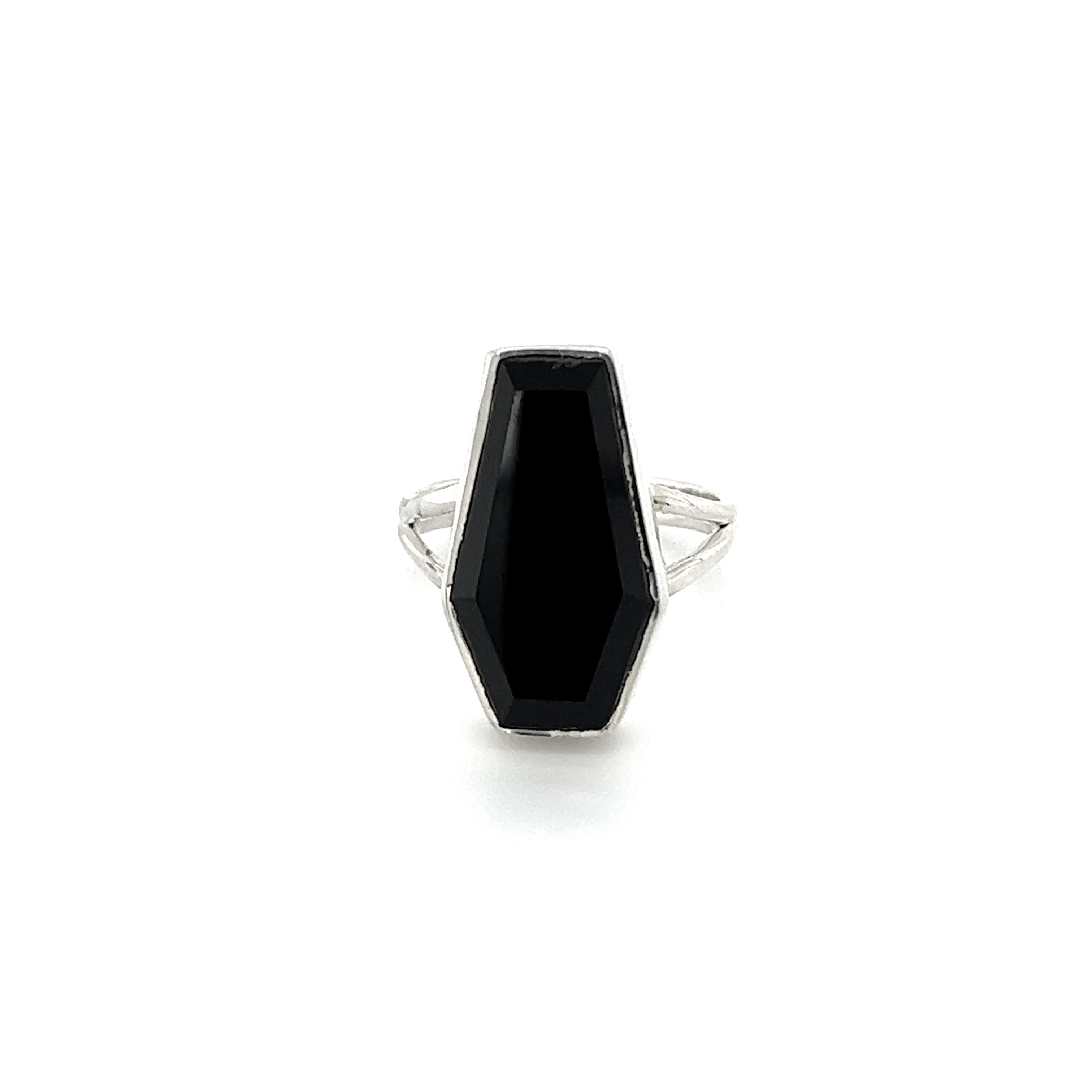 Faceted sales onyx ring