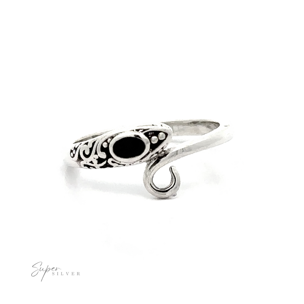 
                  
                    A Inlay Stone Snake ring with a filigree designs.
                  
                