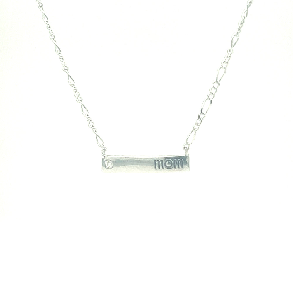 
                  
                    A Delicate Mom Plate Necklace by Super Silver, expressing gratitude for a mother.
                  
                