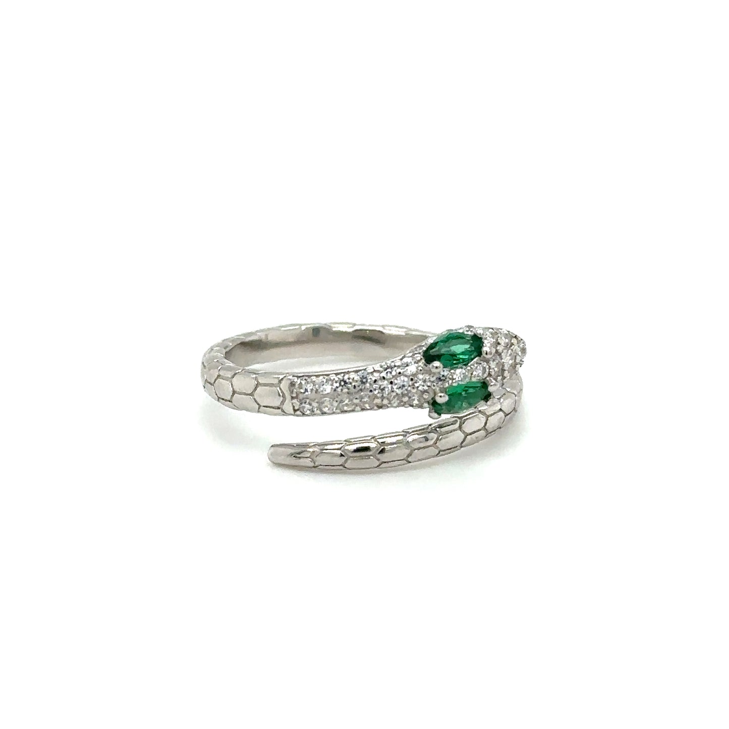 
                  
                    A stunning adjustable Cubic Zirconia snake ring set in sterling silver.
                  
                