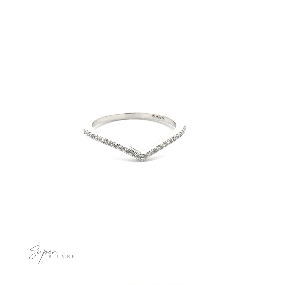 
                  
                    Pave Cubic Zirconia Chevron Ring
                  
                