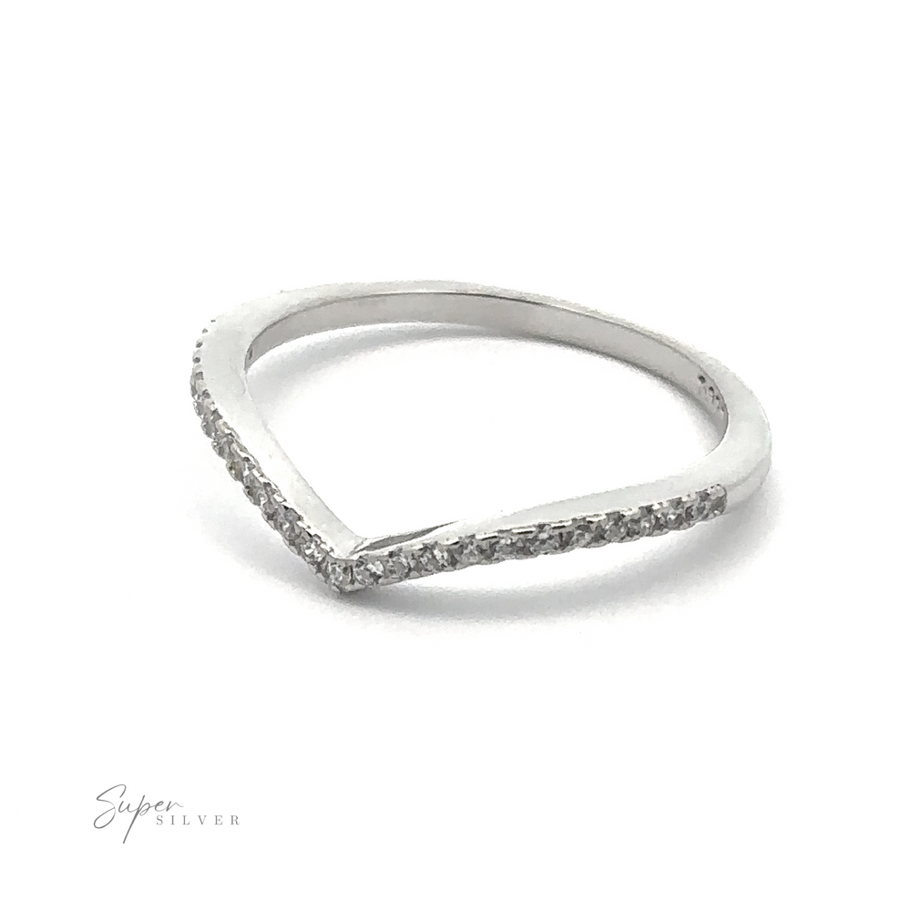 
                  
                    Pave Cubic Zirconia Chevron Ring
                  
                