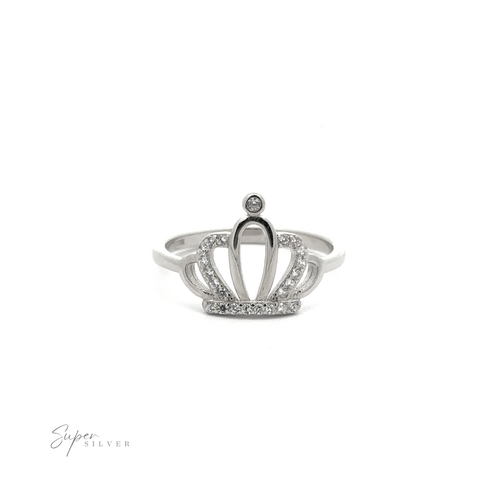 
                  
                    Bague couronne en zircone cubique
                  
                