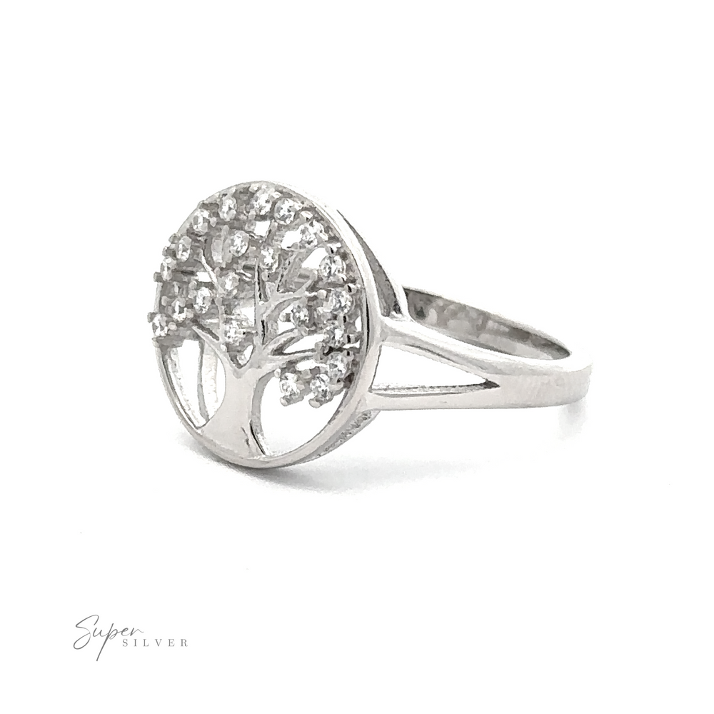 
                  
                    A Tree Of Life Ring Cubic Zirconia Stones featuring a tree of life design adorned with sparkling cubic zirconia stones.
                  
                