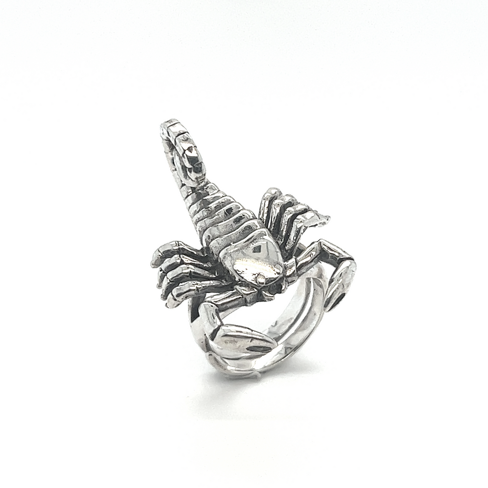 Silver 2025 scorpion ring