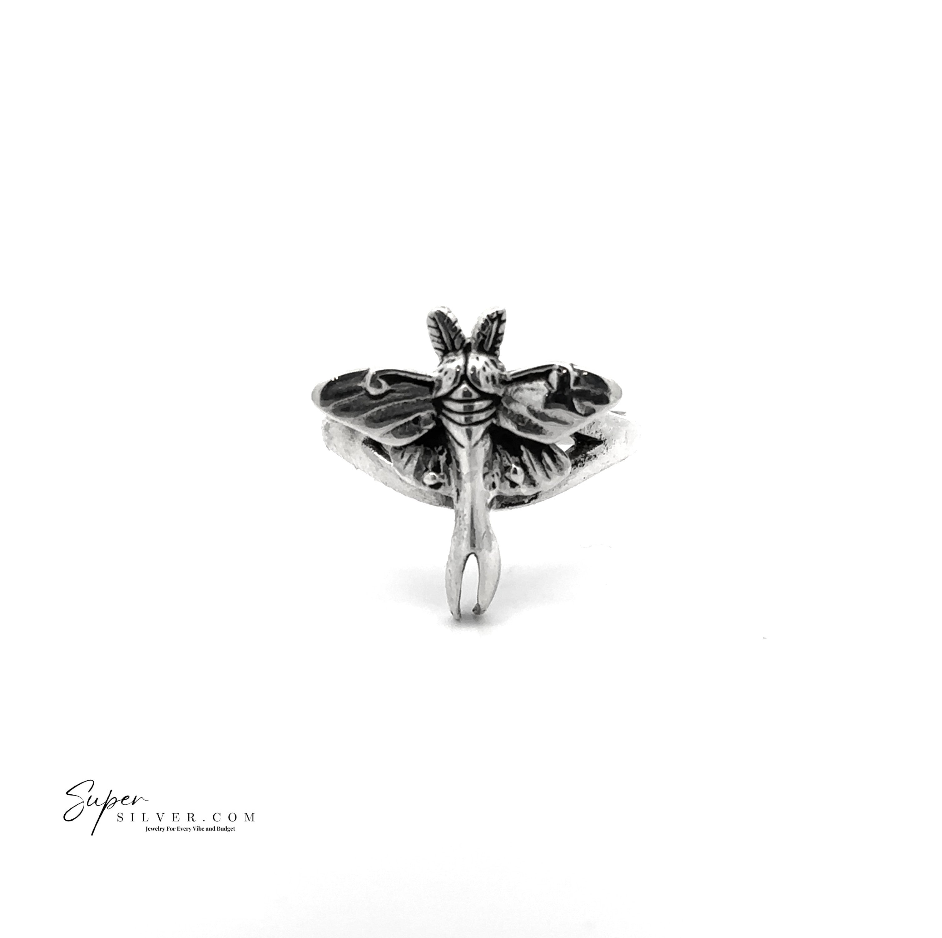 Adjustable Small Luna Moth Ring