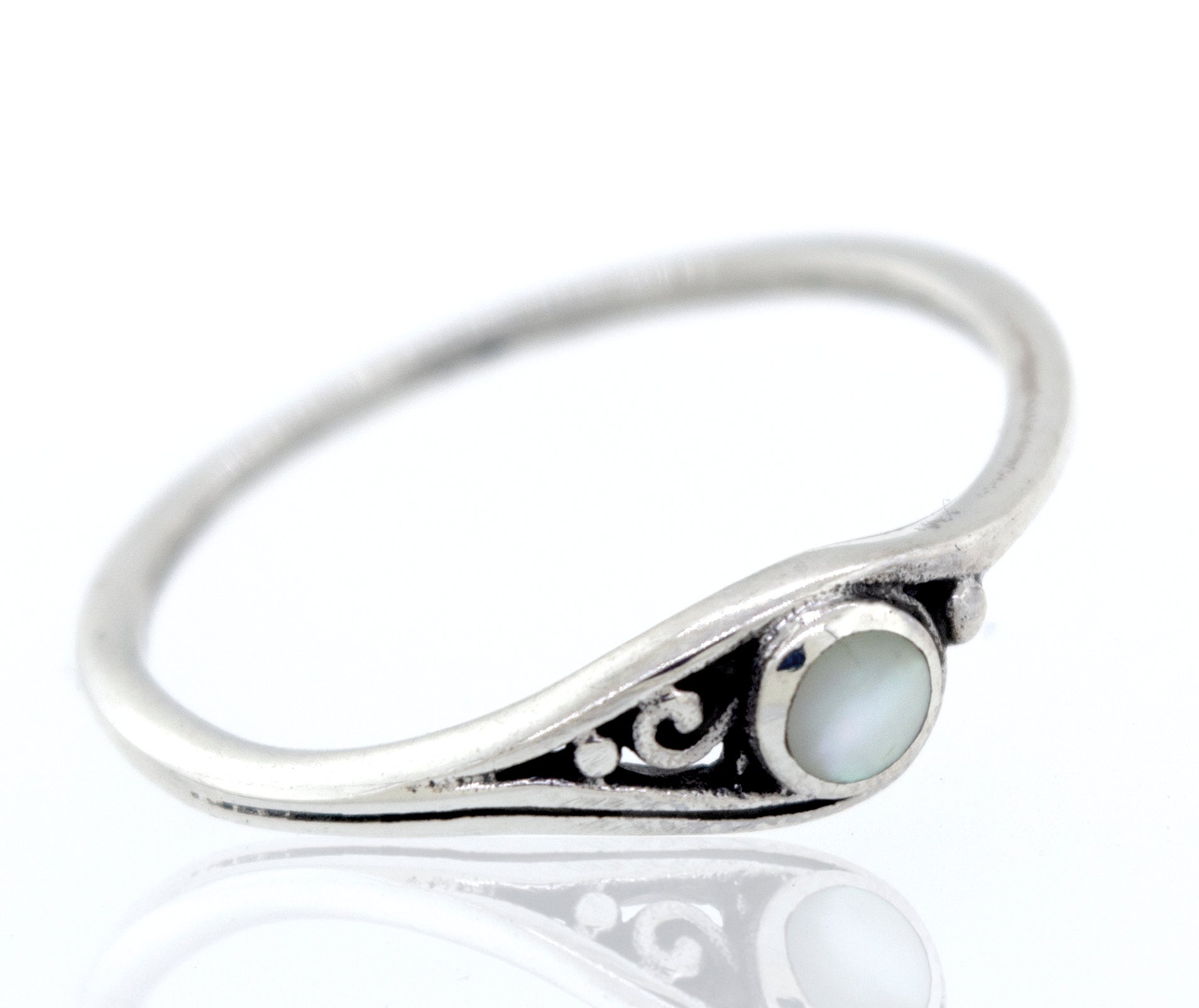 K10 Gold Diamond Delicate Ring ｜ FORAFORA – Ops. Jewelry