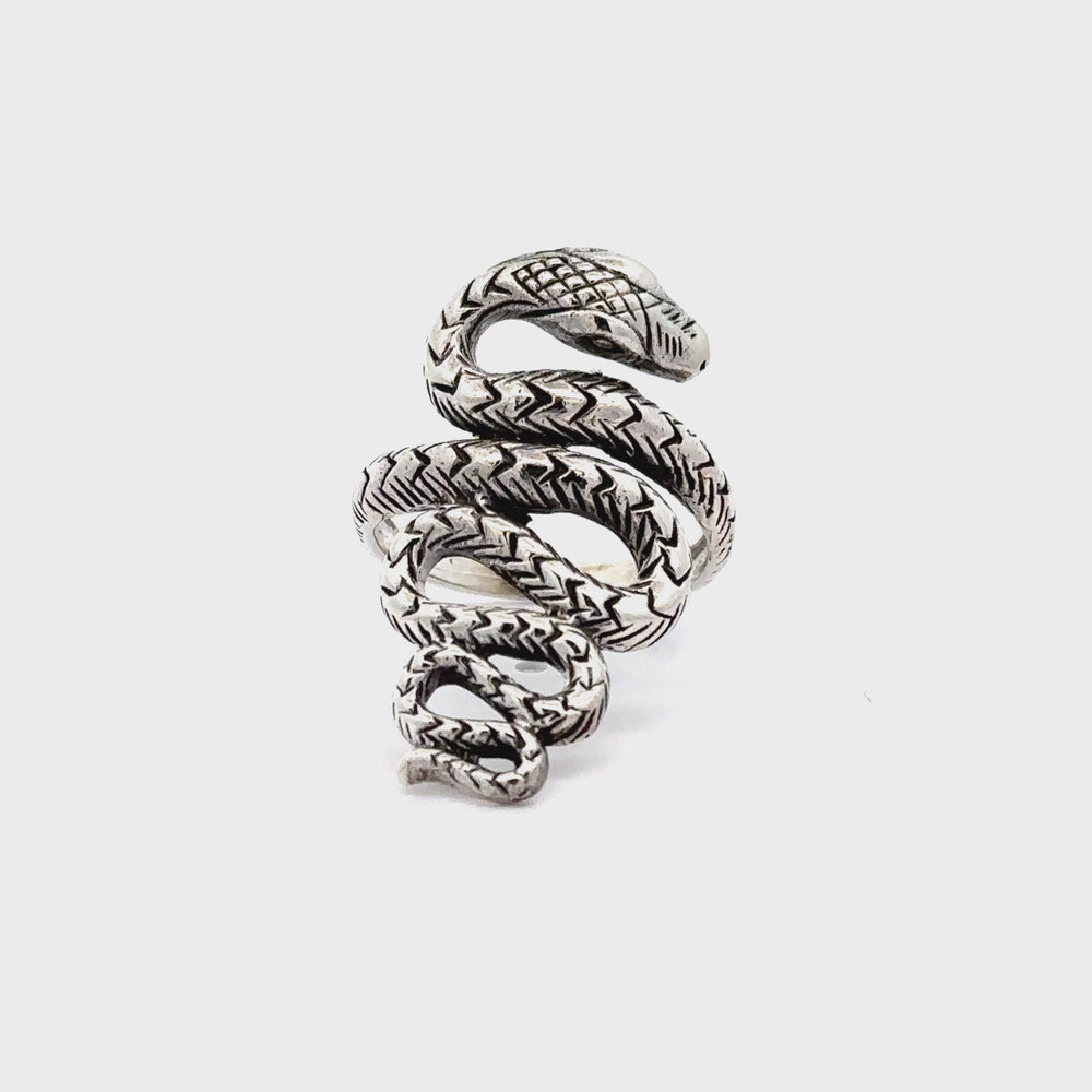 Snake high quality sterling silver ring