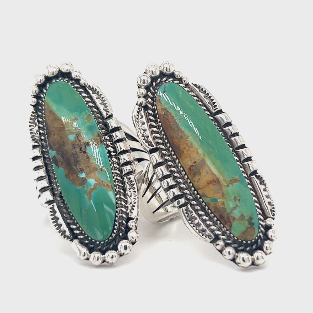 
                  
                    Load and play video in Gallery viewer, Statement Native American Turquoise Ring
                  
                
