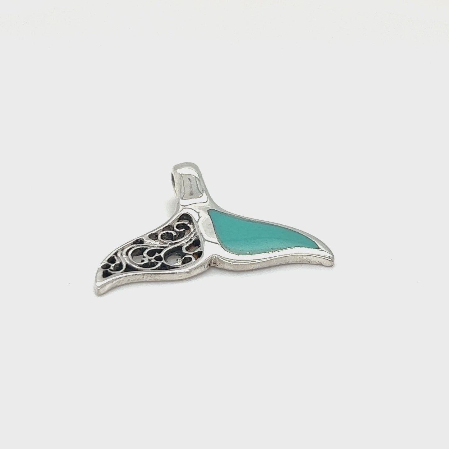 
                  
                    Load and play video in Gallery viewer, Half Filigree Whale Tail Pendant
                  
                