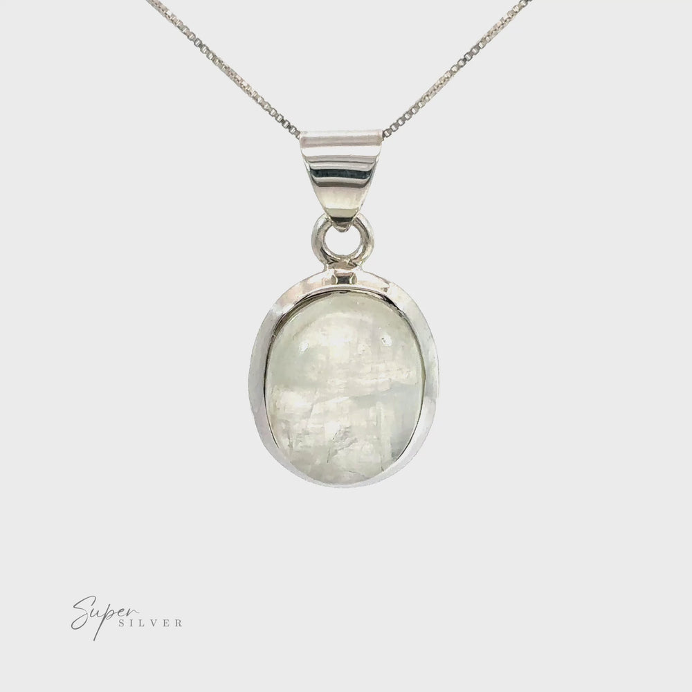 
                  
                    Load and play video in Gallery viewer, Simple Moonstone Oval Pendant
                  
                