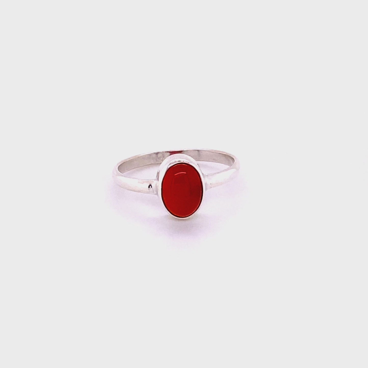 
                  
                    Load and play video in Gallery viewer, Simple Oval Natural Gemstone Ring
                  
                
