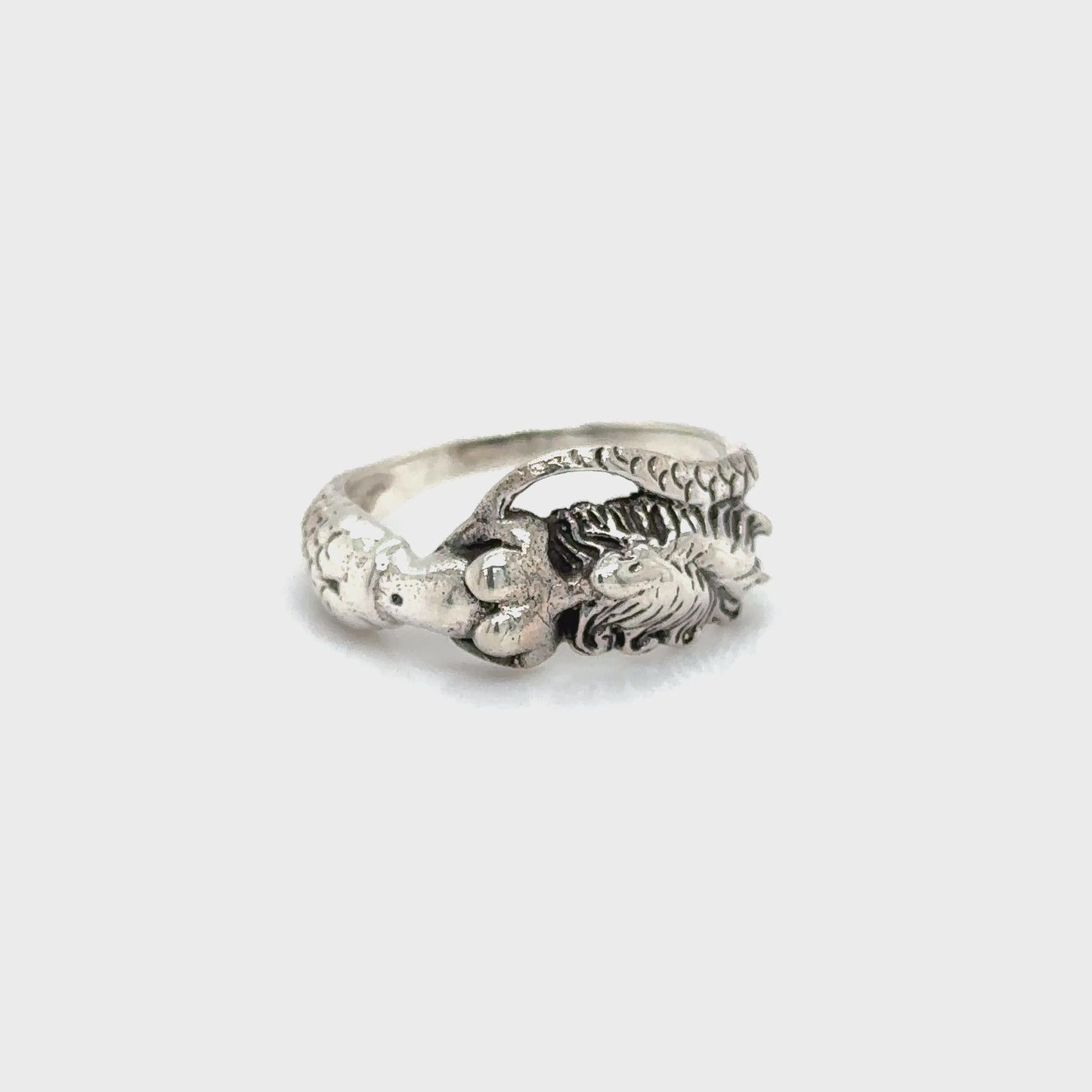 
                  
                    Load and play video in Gallery viewer, Mermaid Ring with Swirly Tail
                  
                