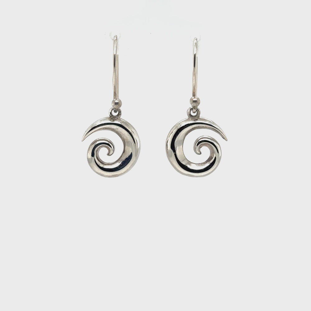 
                  
                    Load and play video in Gallery viewer, Silver Swirl Earrings
                  
                