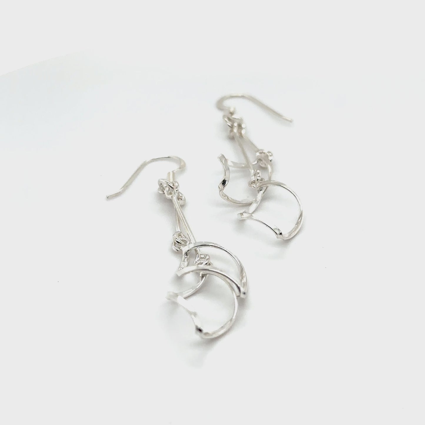 
                  
                    Load and play video in Gallery viewer, Delicate Twisted Freeform Earrings
                  
                